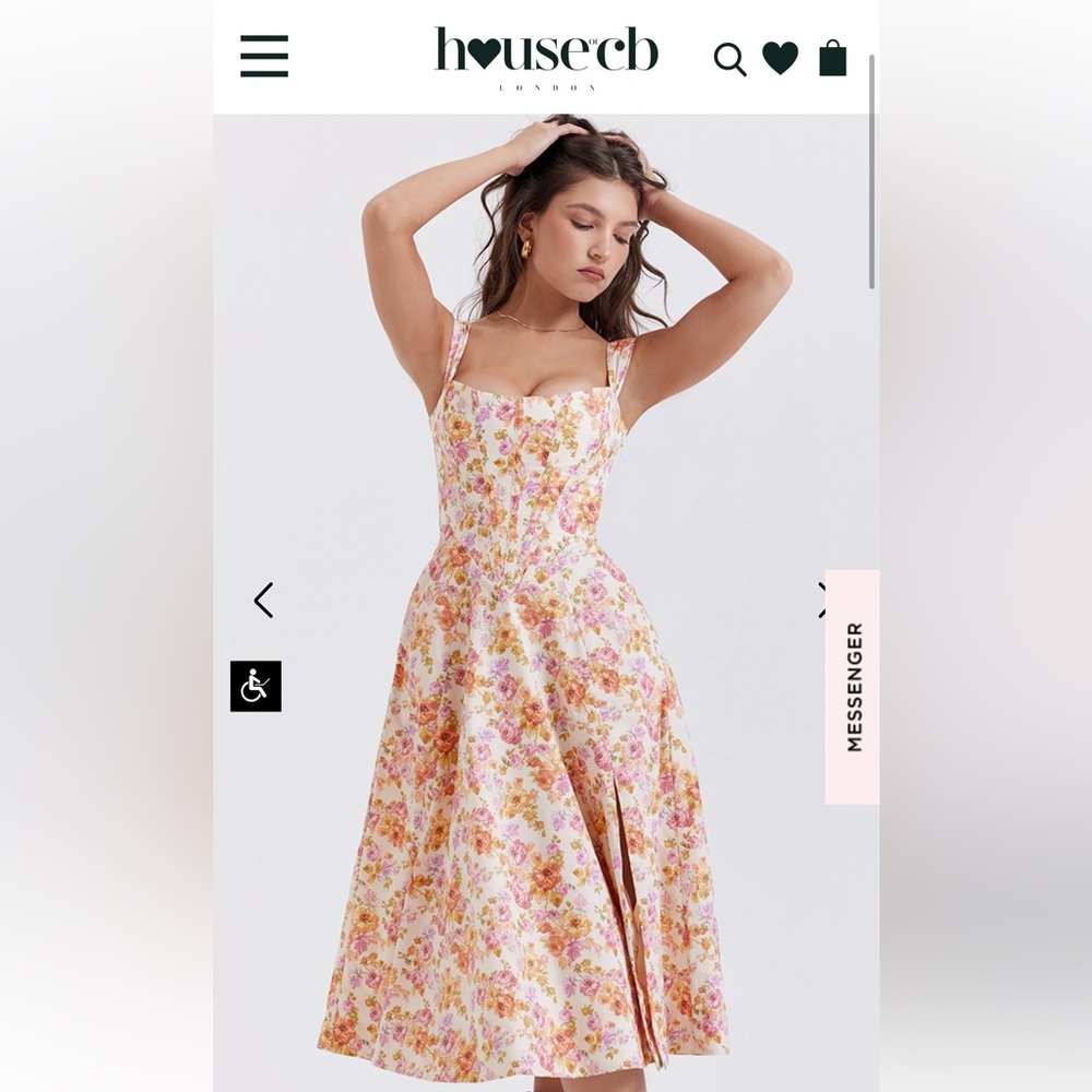 NWT House of CB - Saira midi dress - floral corset midi dress, wedding guest